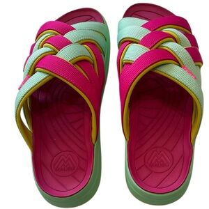 Malibu Sandals Zuma LX Woven Slide Arch Support Cushioned Size 10